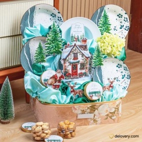 Santa Village Scene