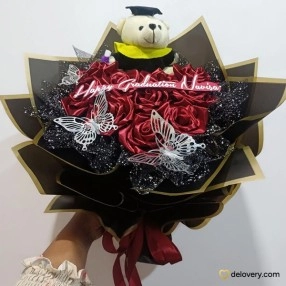 Scarlet Scholar (Satin Flower)