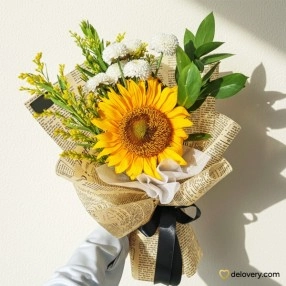 Single Sunlit Rustic Bloom