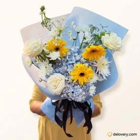 Sky Blue Sunburst