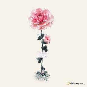 Standing Blossoms in Pink Paper