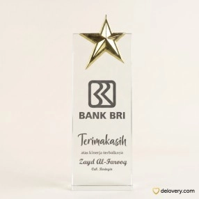 Stellar Gold Crystal Plaque