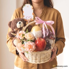 Teddy Garden Basket