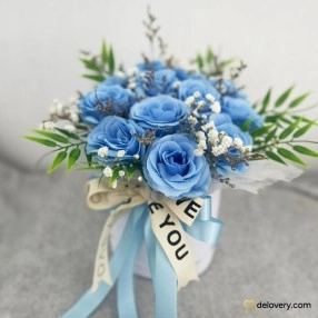 Tranquil Blue Bloombox (Artificial)