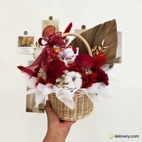 Vermilion Fortune Basket (mix Dried)