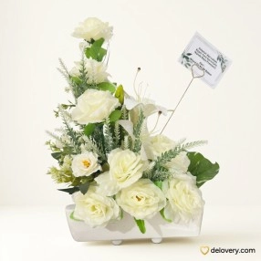 White Serenity Bloom (Artificial)